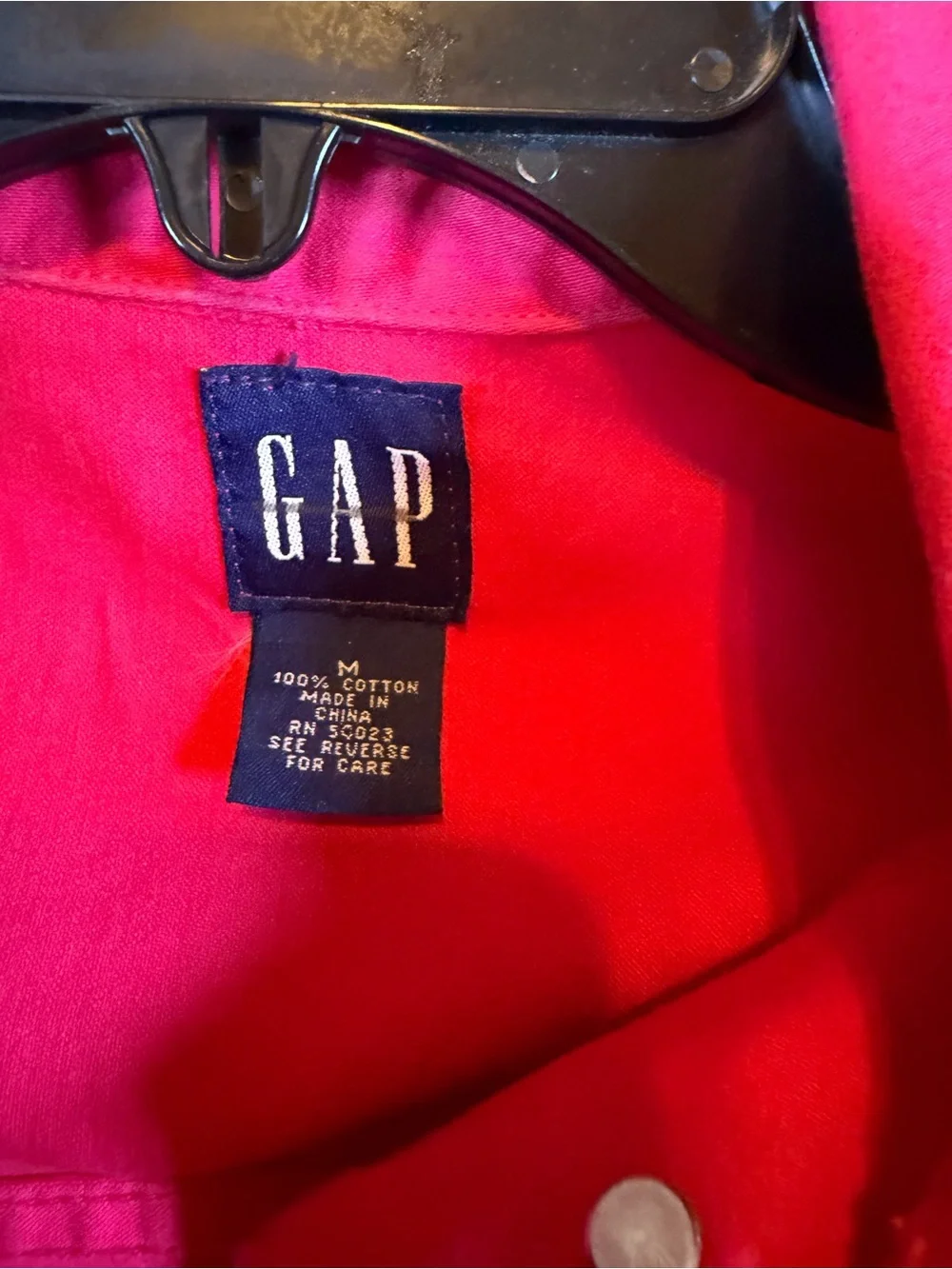 GAP Kids Bright Red Denim Jacket 100% Cotton.  Size M